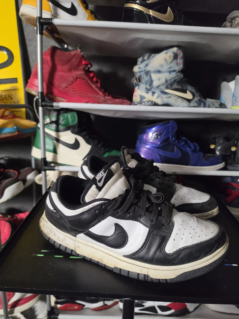 🔥 Nike Dunk Panda Men Size 9.5 Low Black White Retro Sneakers